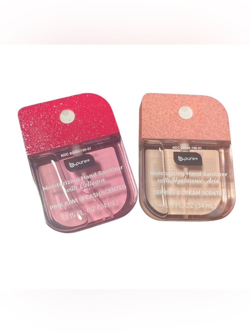 Hand Sanitizer- glitter top. (2)
Pink kiwi splash
Berries and cream